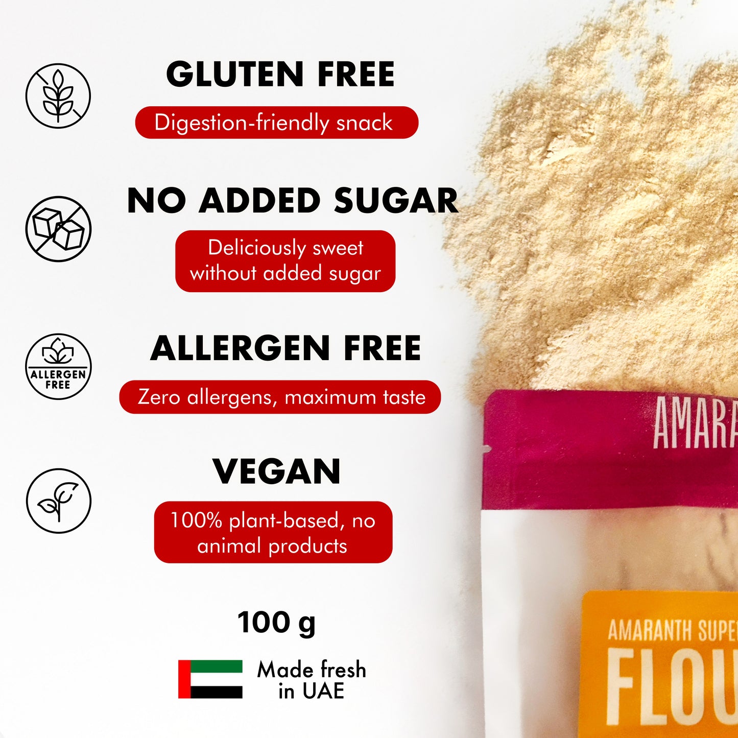 Amarancho Amaranth flour in pouch 400 gr