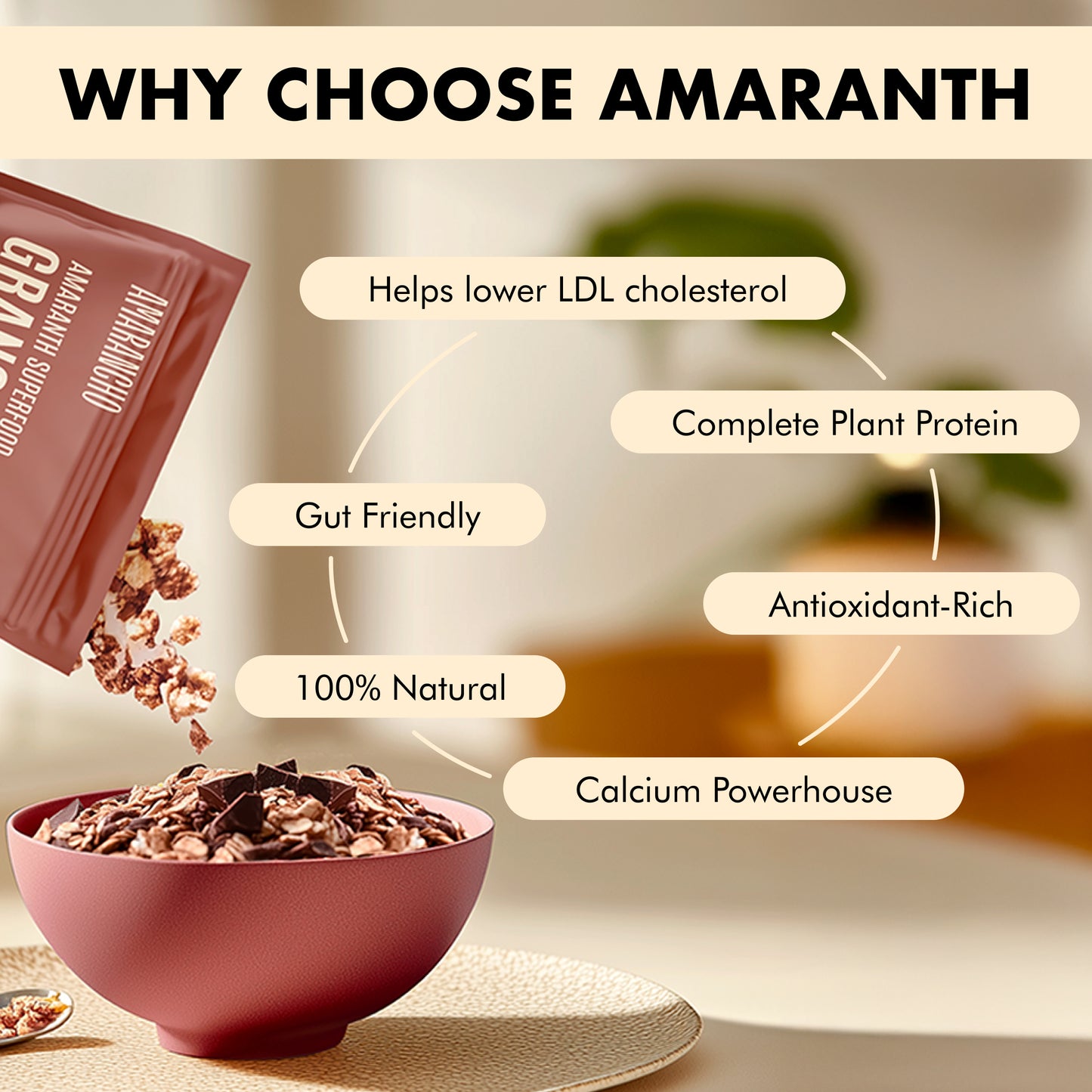 Amarancho Chocolate Granola 270 gr x2
