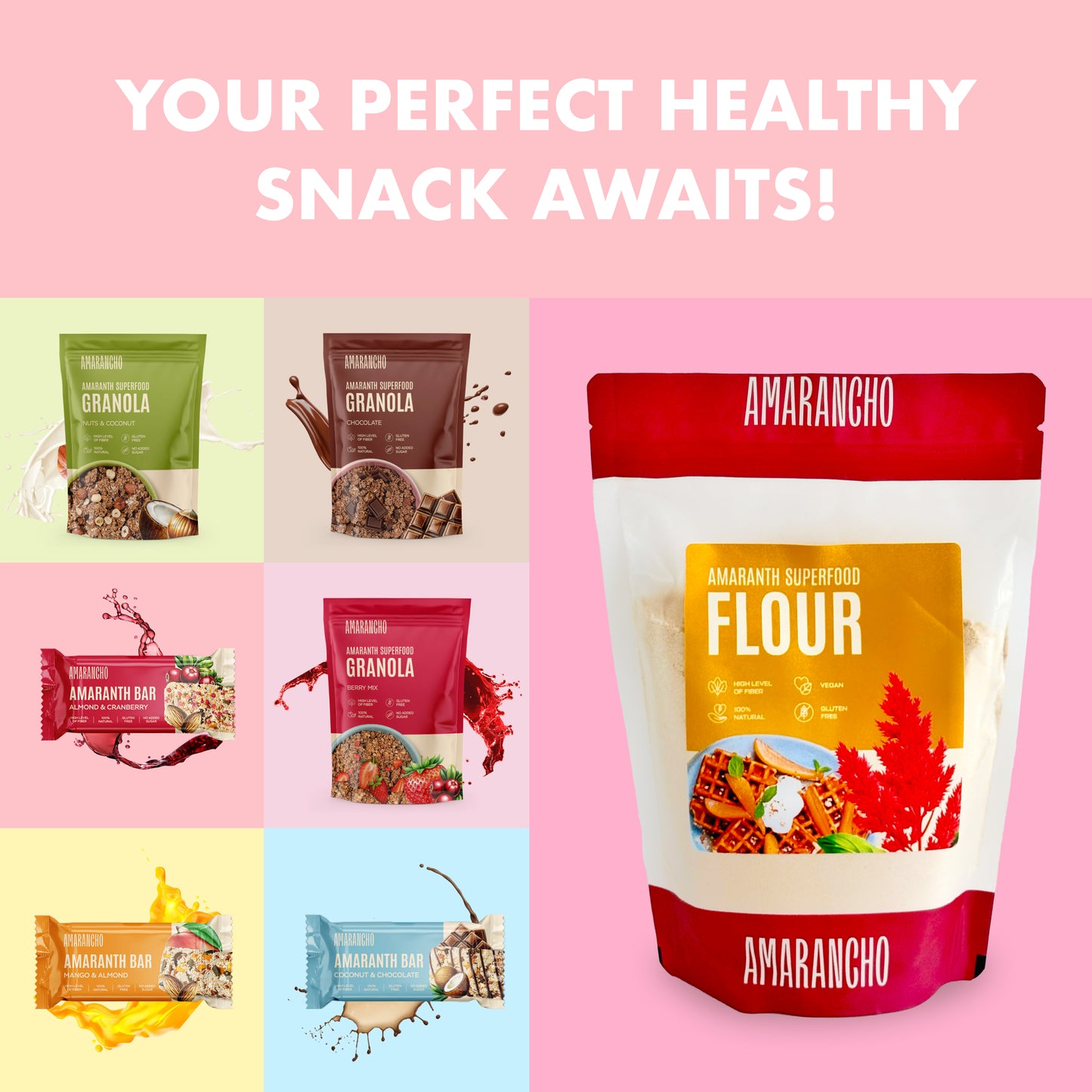 Amarancho Amaranth flour in pouch 400 gr