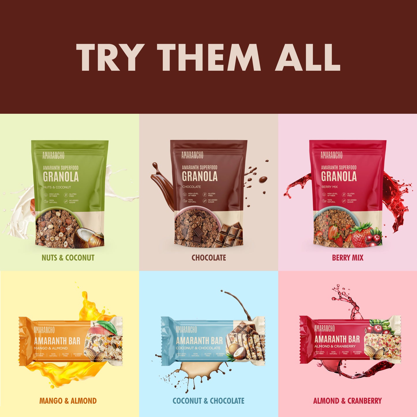 Amarancho Chocolate Granola 270 gr x2