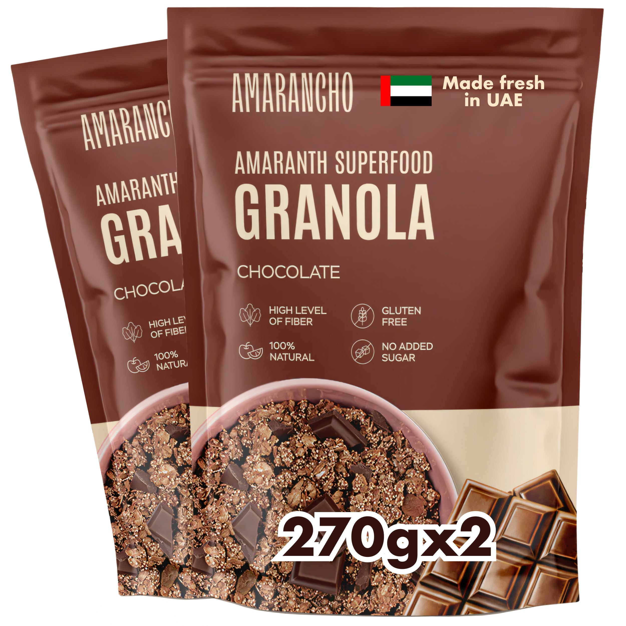 Amarancho Chocolate Granola 270 gr x2