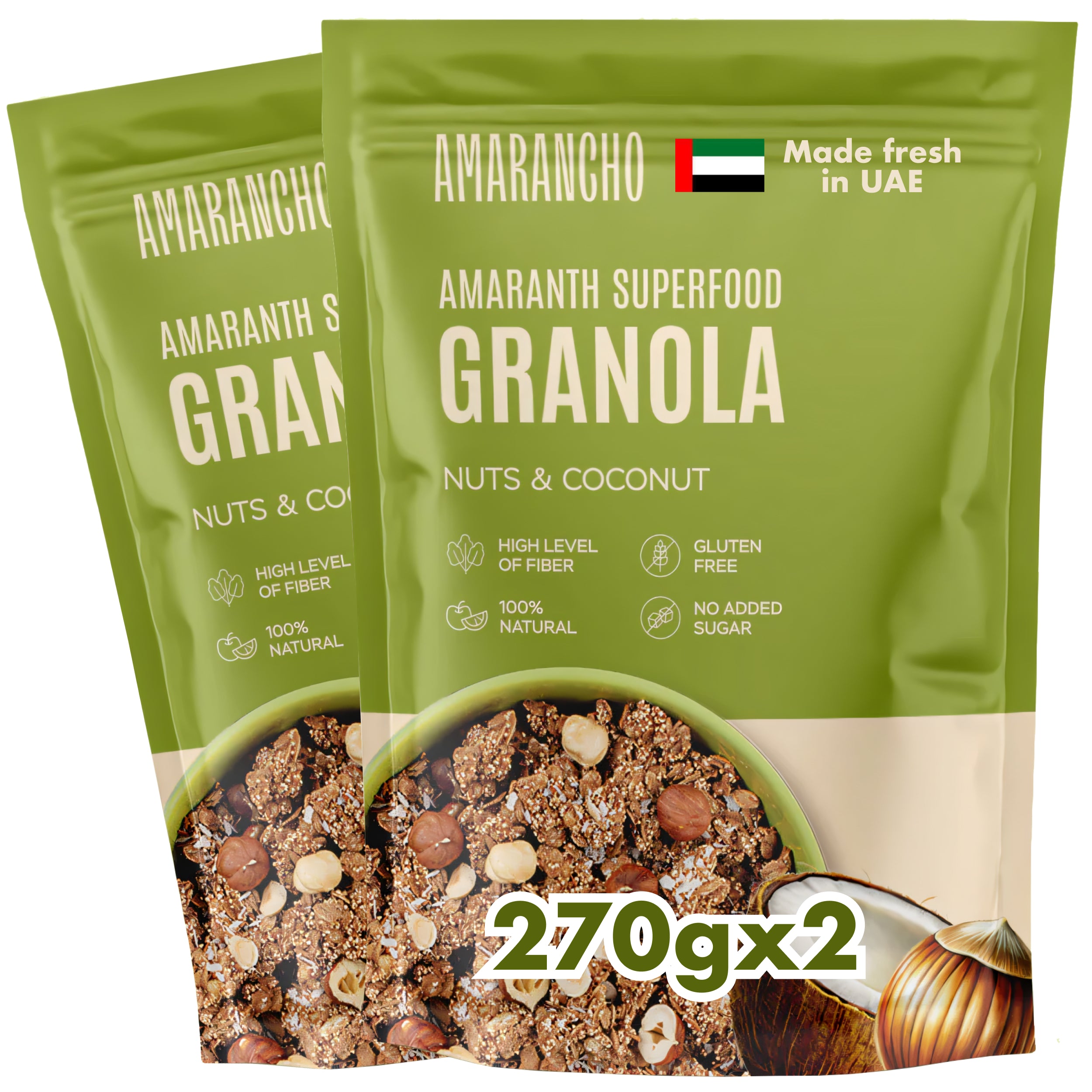 Amarancho Nut Baked Granola 270 gr x2